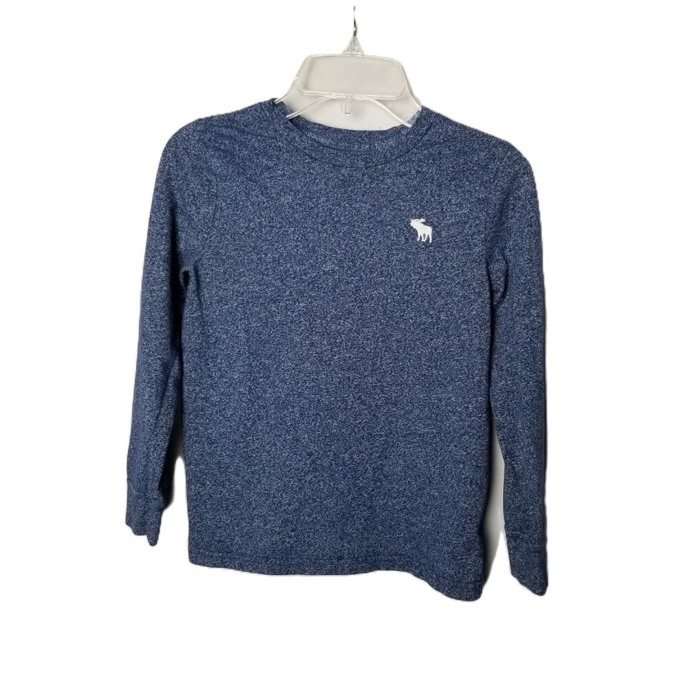 Abercrombie Kids Long Sleeve T Shirt Medium 7/8 Blue Logo Casual Preppy